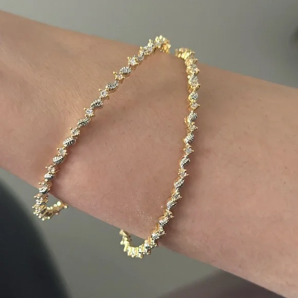 Two Tone Bangles Set of 4 - Picture 4 of 6